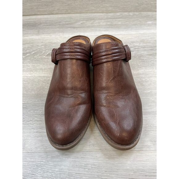 Sofft Eurosoft Amelia Women's Mule Clog Slip-On Leather 9 Brown Comfort Shoes - Picture 2 of 11